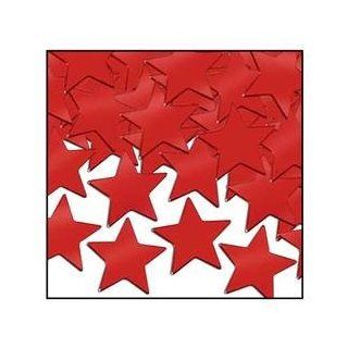 Red Metallic Stars Confetti 