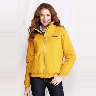 Lands End Yellow womens classic squall jacket