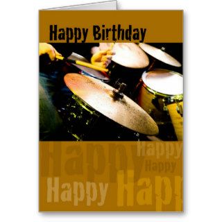 Drummer, Happy Birthday Greeting Card