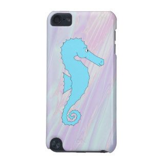 Pale Blue Seahorse on Background of Pastel Colors iPod Touch (5th Generation) Cover