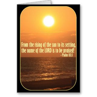 Sun over the Ocean with Psalm 1133 Card
