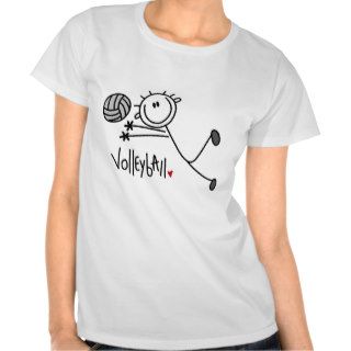 Basic Stick Figure Volleyball Tshirts and Gifts