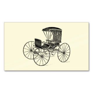 Vintage 1800s Carriage Horse Drawn Antique Buggy Business Card