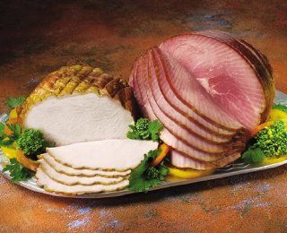 Half Ham and Petite Turkey Breast Combo  Packaged Spiced Hams  Grocery & Gourmet Food