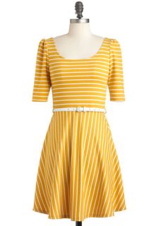 Colorful Confidence Dress in Saffron Yellow  Mod Retro Vintage Dresses