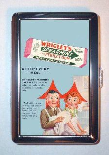 WRIGLEY'S DOUBLEMINT RETRO AD CHEWING GUM Double Sided Cigarette Case, ID Holder, Wallet with RFID Theft Protection