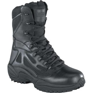 Reebok Rapid Response 6 Inch Waterproof, Insulated Zip Boot   Black, Size 7 1/2