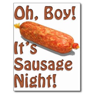 It's Sausage Night Post Cards