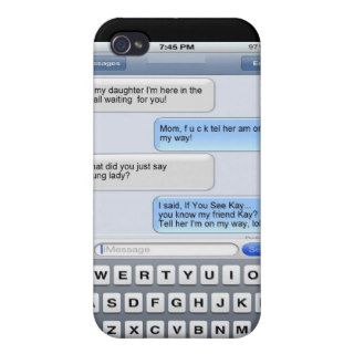 Funny Text Messages Cover For iPhone 4