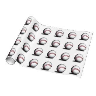 Baseball Pattern Wrapping Paper