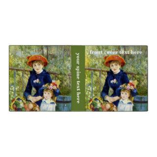 Two Sisters (On the Terrace) By Renoir 3 Ring Binders