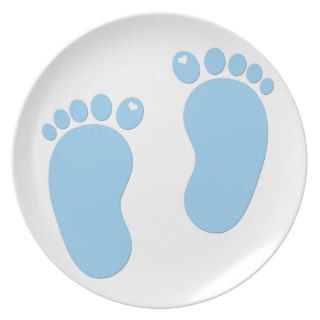Baby footprints. It's a Boy Party Plates