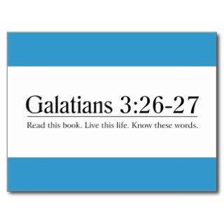 Read the Bible Galatians 326 27 Post Cards