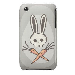 Cartoon Bunny Skull and Crossbones iPhone3GS Case iPhone 3 Case