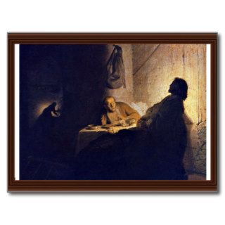 The Supper At Emmaus. By Rembrandt Van Rijn Postcard