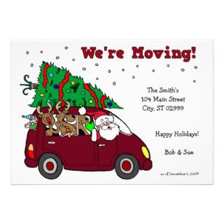 Holiday Moving Announcement   5x7 cards