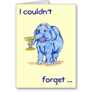Happy Hanukkah Card with Cute Elephant