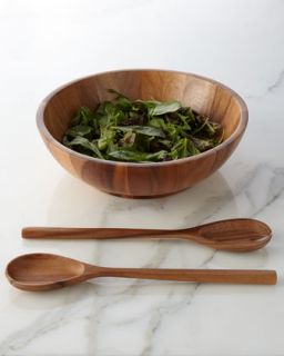 Wooden Salad Bowl   Aerin for Lenox