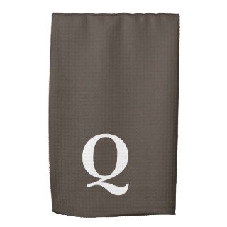 Dark Taupe Simple Lettered Kitchen Towels