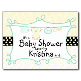 Baby Shower Invitation   Gender Unknown Post Cards