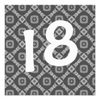 18th Birthday Modern Big Number Design Your Own Custom Announcement