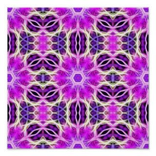 Pink and Purple Fractal Mandala Posters