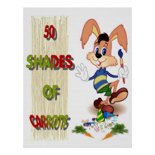 50 Shades of Carrots Poster Print