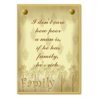 Family scrapbook tag or business card