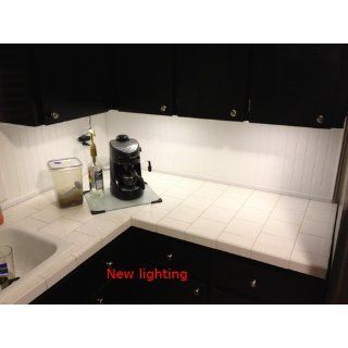 Set of 3 x 10 inch LED Under Cabinet Light Strips with AC adapter and Linkable Connectors, 1977WW   Under Counter Fixtures  