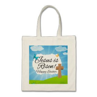 Jesus is Risen, Christian Easter Tote Bags