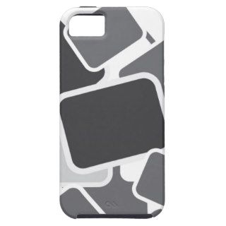 102 GREY RECTANGLE SHAPES LAYERED BLACK WHITE  PAT iPhone 5 COVERS