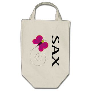 Cute SAX Logo Saxophone Tote Bag