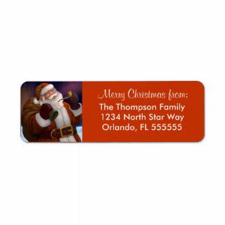 Personalized Santa Christmas Return Address Labels
