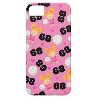 Gift Idea For Girls Volleyball Player Number 68 iPhone 5 Case