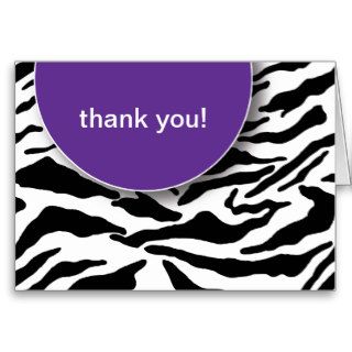 Wild Zebra Stripes Thank You Card