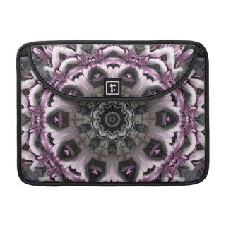 Pink and White Lily Abstract Tile 85 MacBook Pro Sleeve