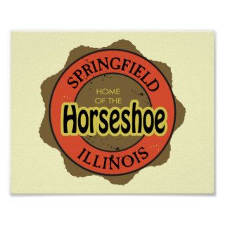 Horseshoe Sandwich Springfield Illinois Poster