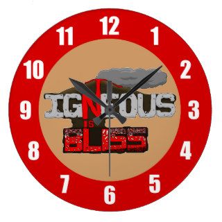 Igneous is Bliss Volcano Wall Clock