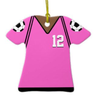 Soccer Jersey 12 Pink Version 2 Ornaments