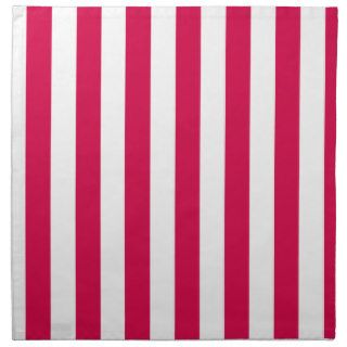 Pink Raspberry Awning Stripe Cloth Napkin
