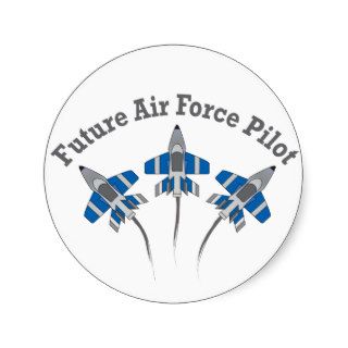 Future Pilot Jets Round Stickers