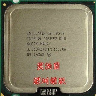 Intel Core 2 Duo E8500 3.16 GHz Dual Core EU80570PJ0876M Processor CPU SLAPK Computers & Accessories