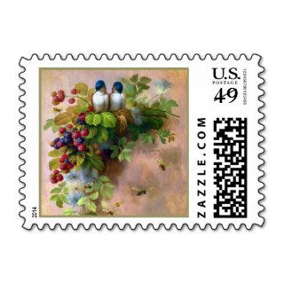Birds Berries and Bees Artistic Postage