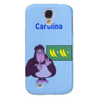 Funny Counting Gorilla Maths Custom Name Galaxy S4 Cases