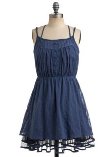 Liked and Lovely Dress in Dusty Blue  Mod Retro Vintage Dresses