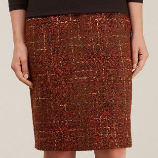 Minuet Petite Textured Burnt Orange Skirt