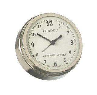 Stylish Silver Mini Round Alarm Clock   London 45 Bond Street Kitchen Products Kitchen & Dining
