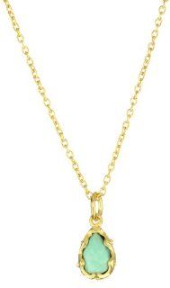 Katie Diamond "Bela" Yellow Gold Chrysophase Center Necklace Jewelry