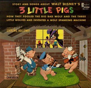Story and Songs About Walt Disney's 3 Little Pigs How They Fooled the Big Bad Wolf and The Three Little Wolves and Invented a Wolf Spanking Machine [Vinyl LP Record] Music