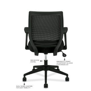 basyx by HON HVL521 Mesh Back Work Chair for Office or Computer Desk, Black   Task Chairs